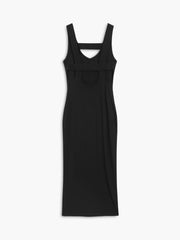 Back Cutout Knit Midi Dress
