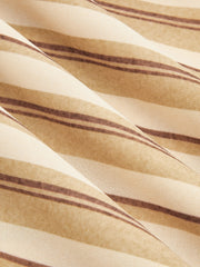 One Shoulder Ruched Striped Maxi Dress